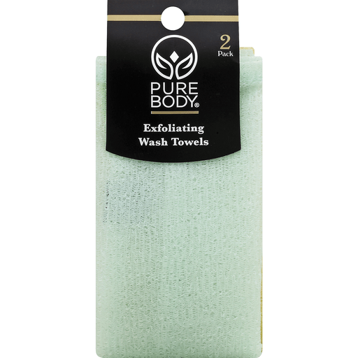 Pure Body Wash Towels, Exfoliating