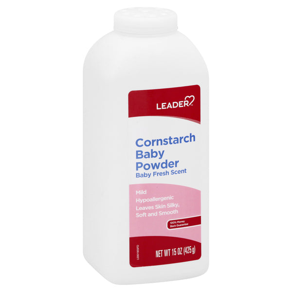 Leader Cornstarch Baby Powder 15 Oz