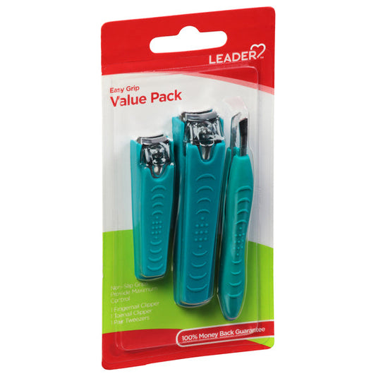 Leader Clipper/Tweezers Set, Easy Grip, Value Pack