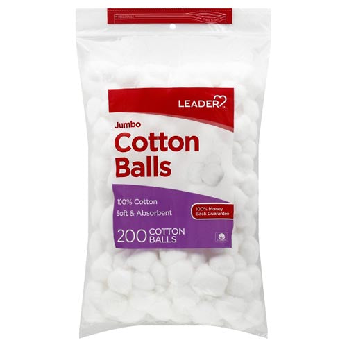 Leader Cotton Balls, Soft And Absorbent, Jumbo