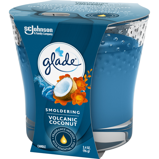 Glade Jar Candle Smoldering Volcanic Coconut, 3.4 Oz