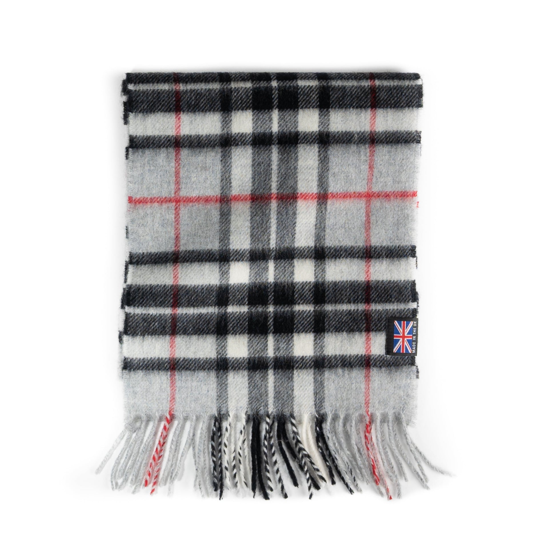Prince of Scots Merino Lambswool Tartan Scarf (Grey Thompson) - Osadia Concept Store