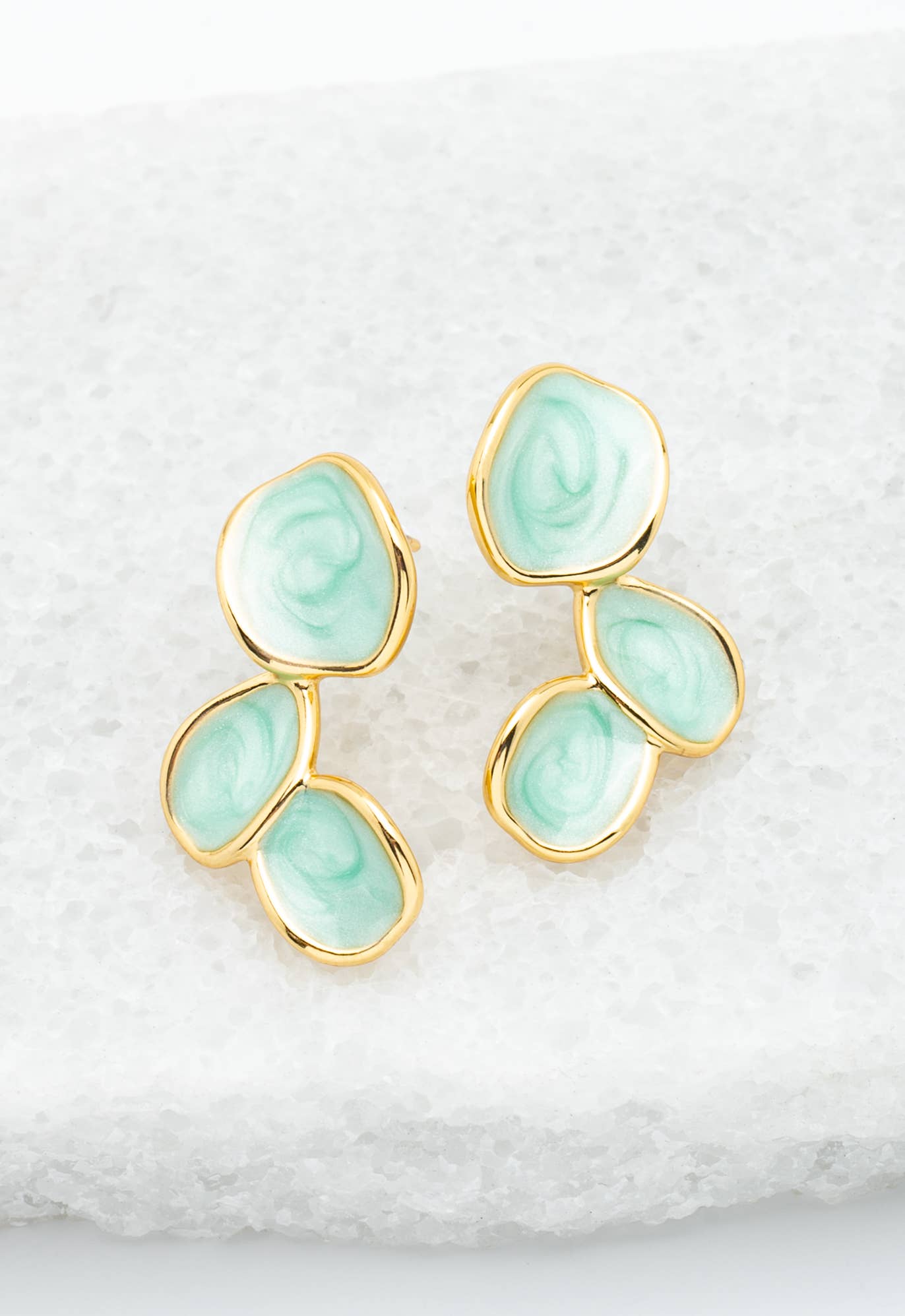 Hope Echo Earrings in Mint