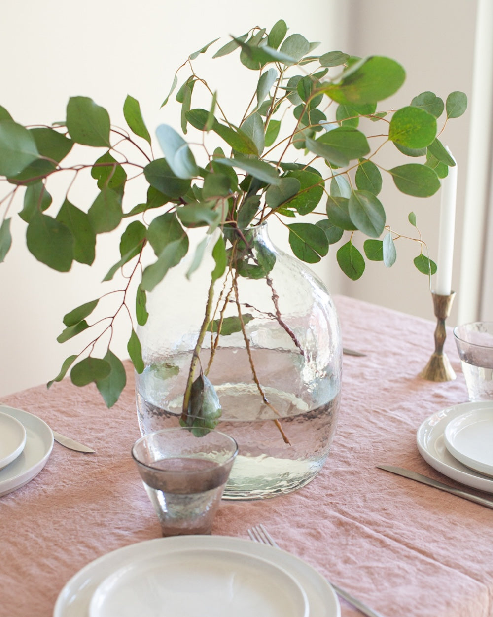 Hebron Hammered Glass Vase - Clear