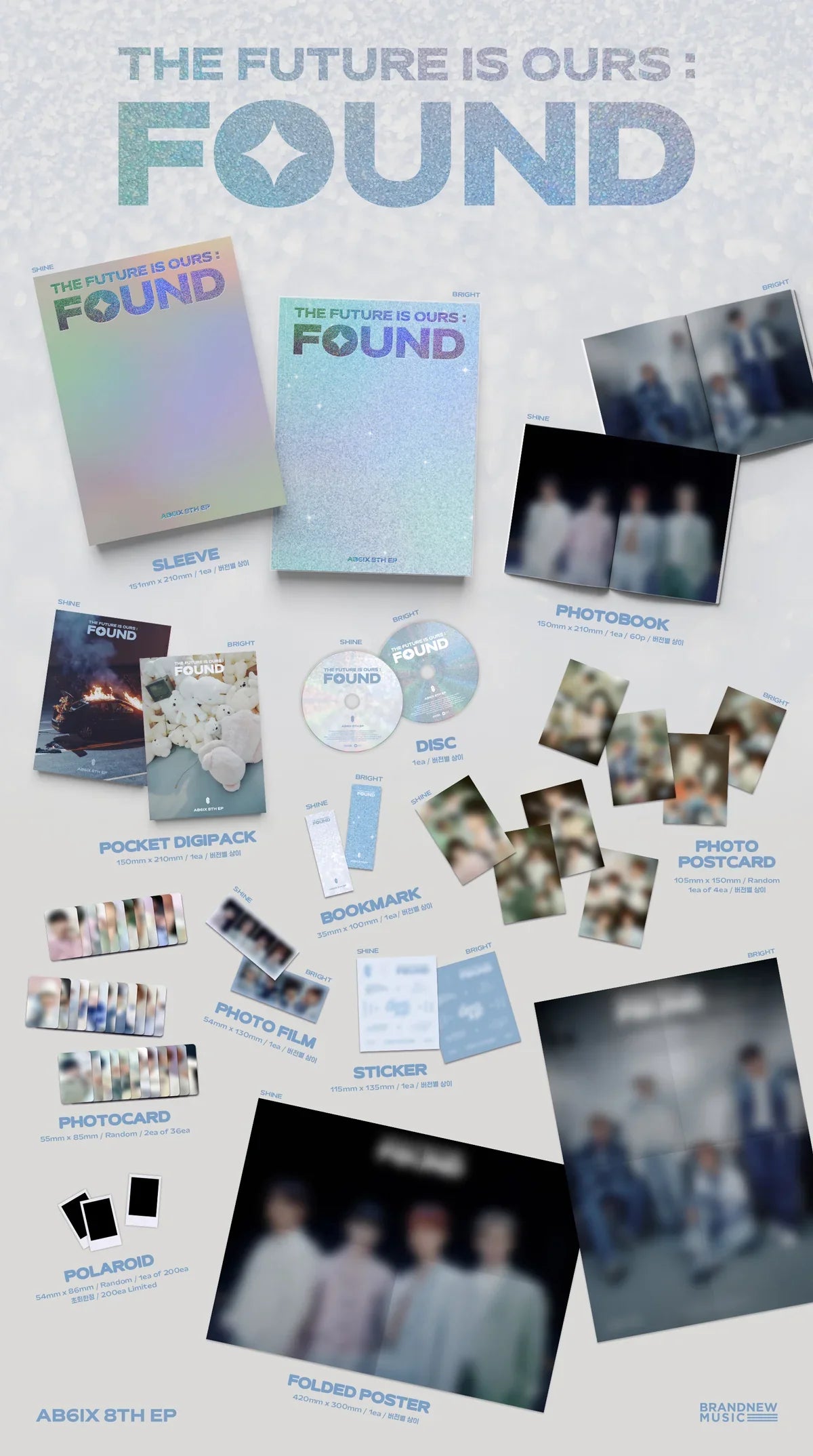 AB6IX - The Future Is Ours: Found 8th Ep Album (Withmuu Lucky Draw Event Set)