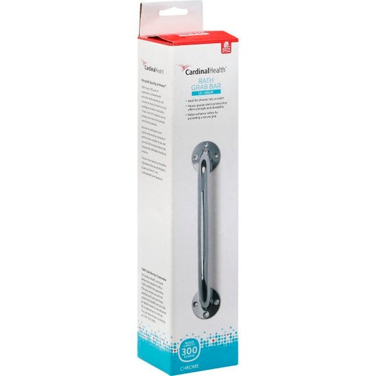 Cardinal Health Grab Bar, Bath, Chrome, 12-Inch