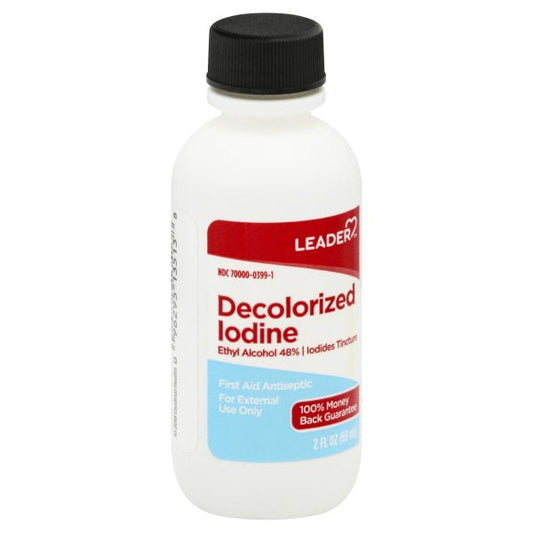 Leader Decolorized Iodine First Aid Antiseptic, 2 Oz