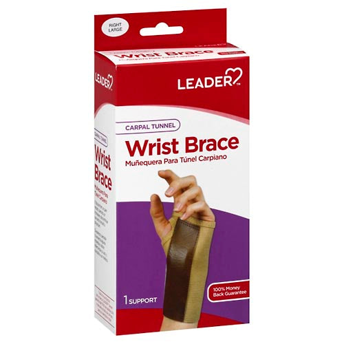 Leader Carpal Tunnel Wrist Support, Beige, Large/Right