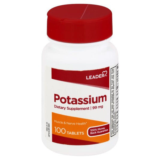 Leader Potassium, Dietary Supplement, 99 Mg Tablets