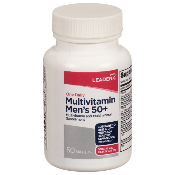Leader One Daily Men S 50+ Multivitamin And Mineral 50 Tablets