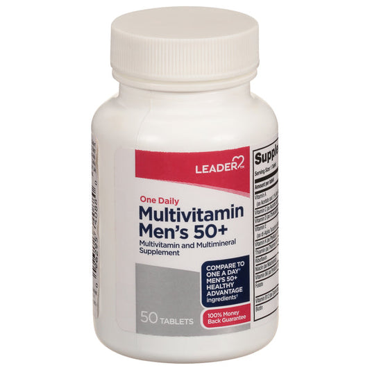 Leader One Daily Men S 50+ Multivitamin And Mineral 50 Tablets