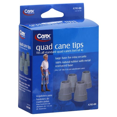 Carex Quad Cane Tips, 5/8 Inch