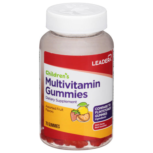 Leader Health Care Childrens Multivitamin Gummies, Assorted Fruit Flavors