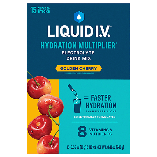Liquid I.V. Electrolyte Drink Mix, Golden Cherry