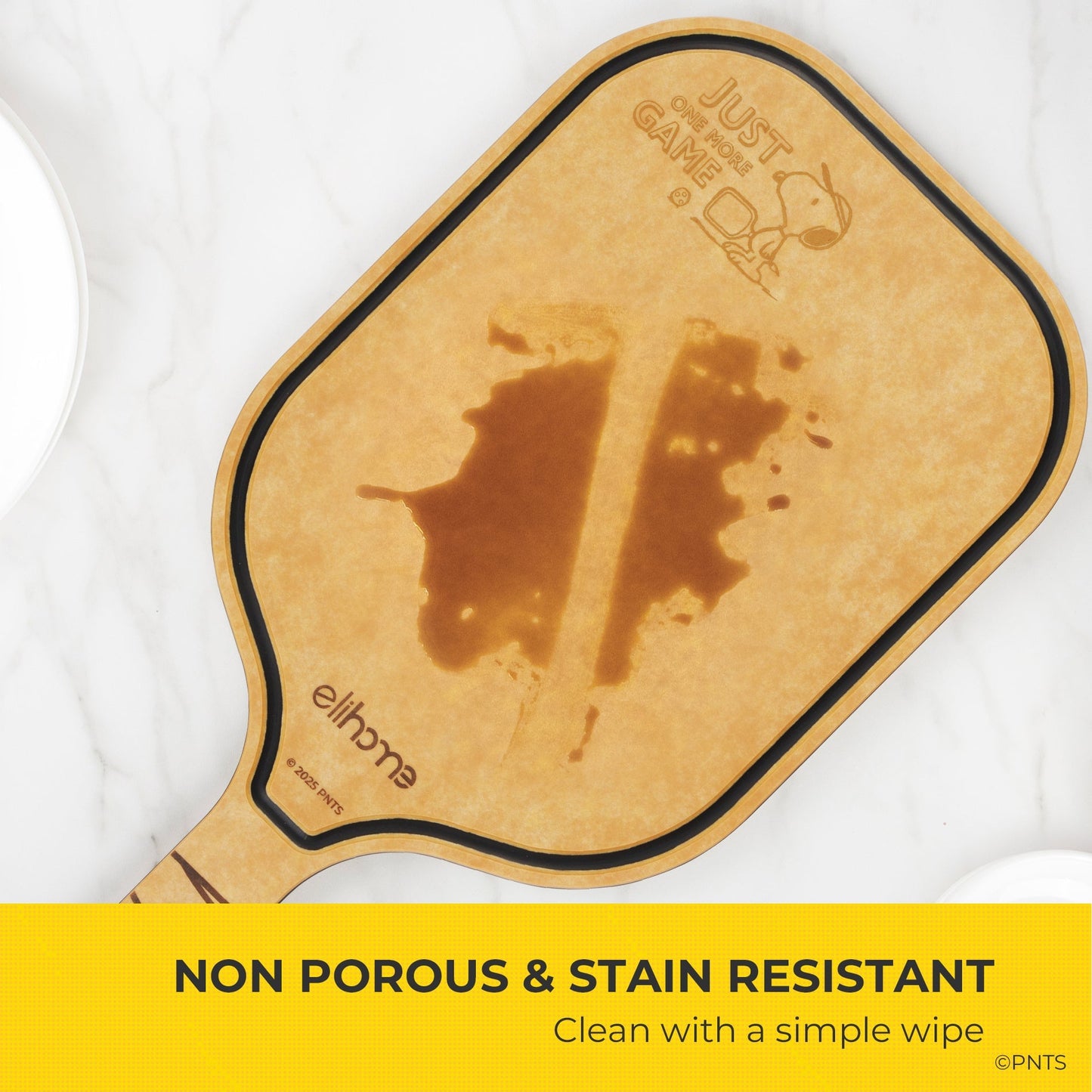 Elihome x Peanuts Pickleball Charcuterie Cutting Board -"Just One More Game"