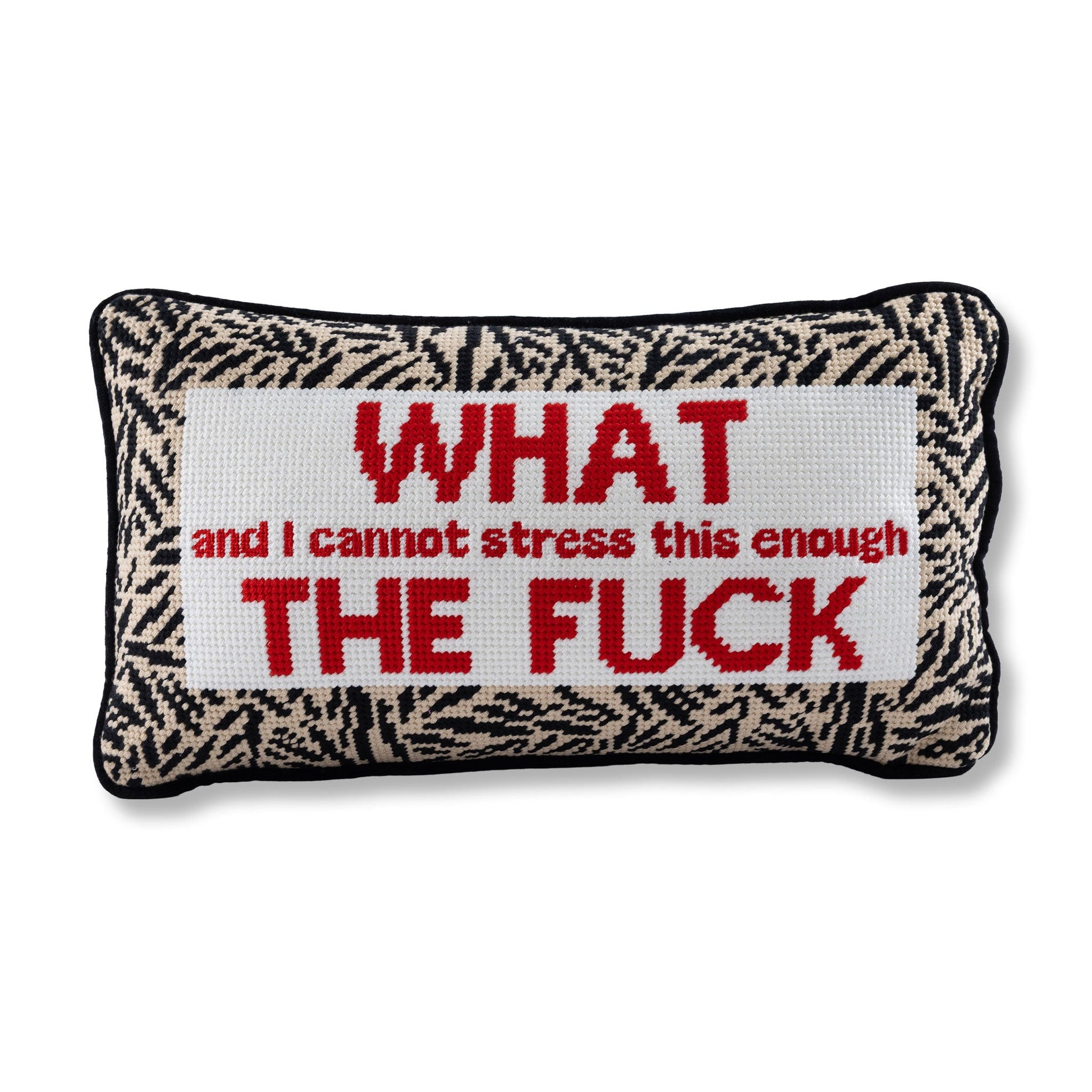 WTF Needlepoint Pillow - Osadia Concept Store