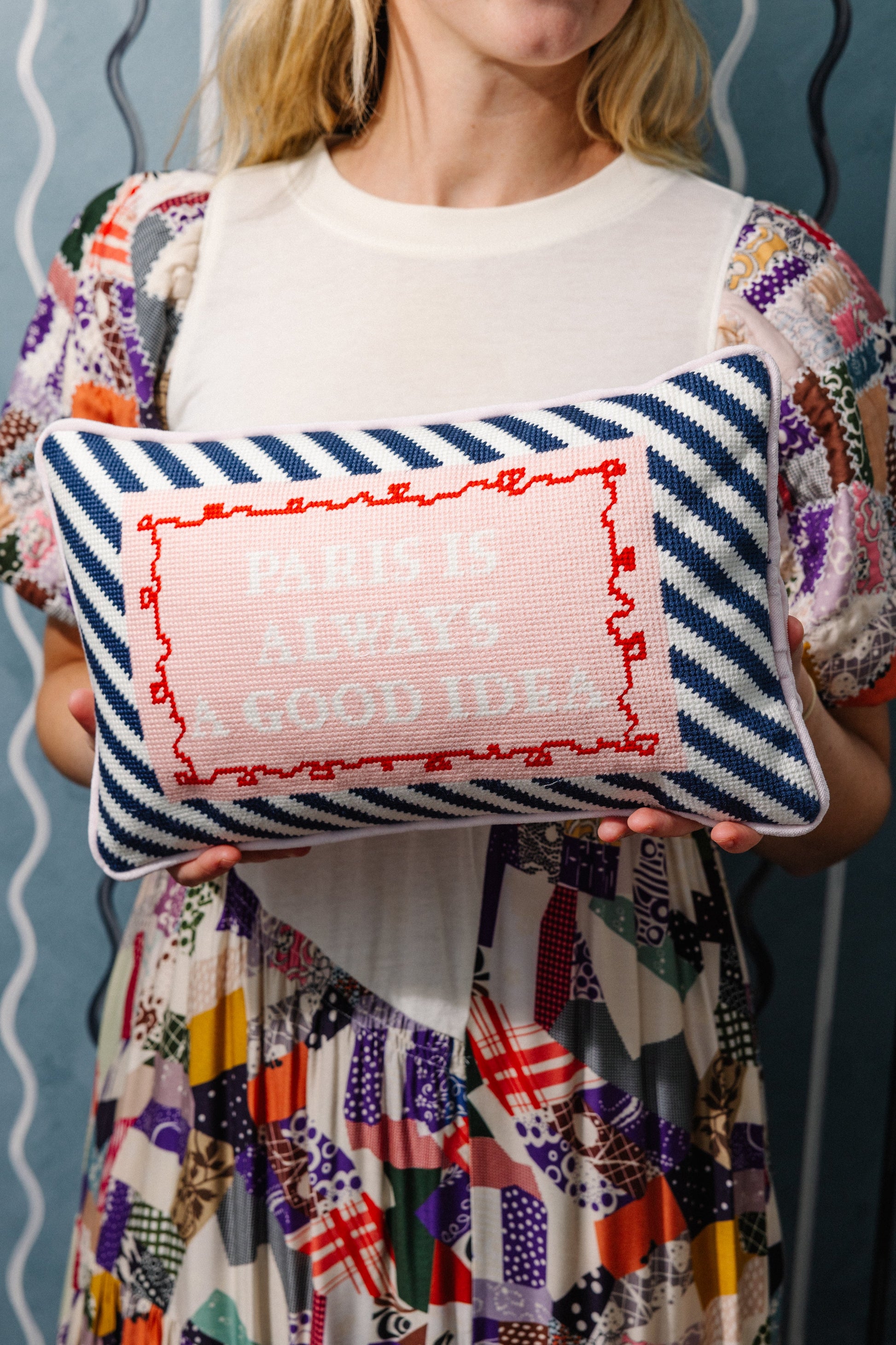 Paris Needlepoint Pillow - Osadia Concept Store