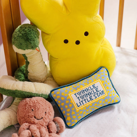 Twinkle Twinkle Mini Needlepoint Pillow - Osadia Concept Store