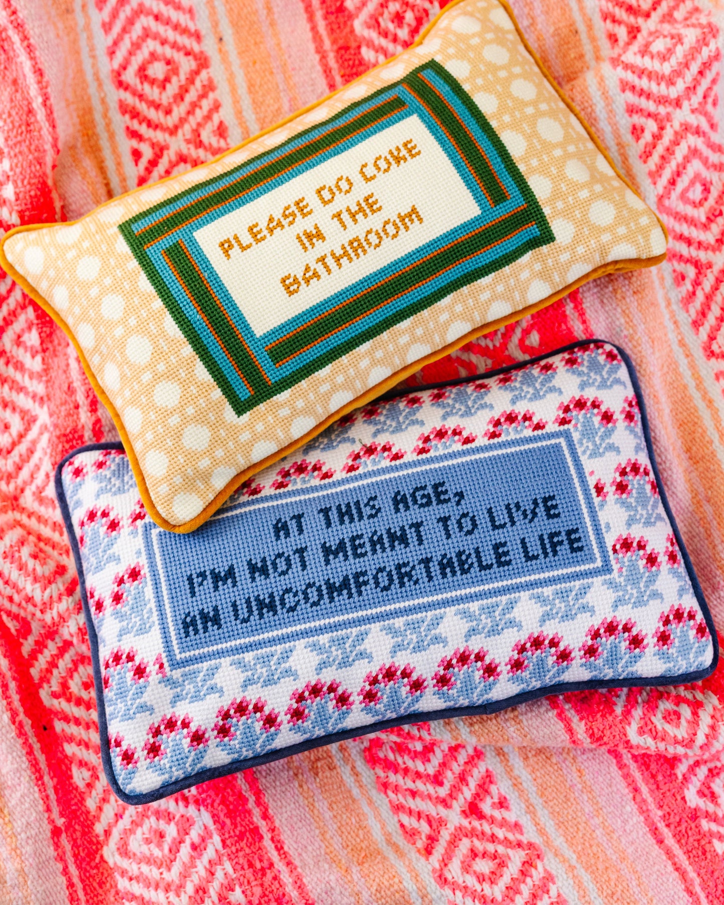 Uncomfortable Needlepoint Pillow - Osadia Concept Store