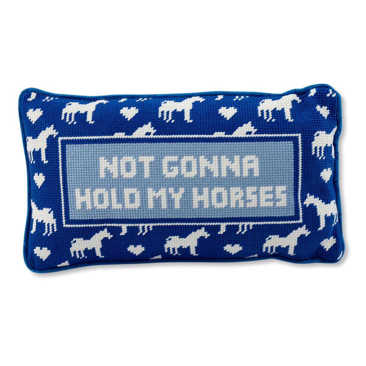 Hold My Horses Needlepoint Pillow - Osadia Concept Store