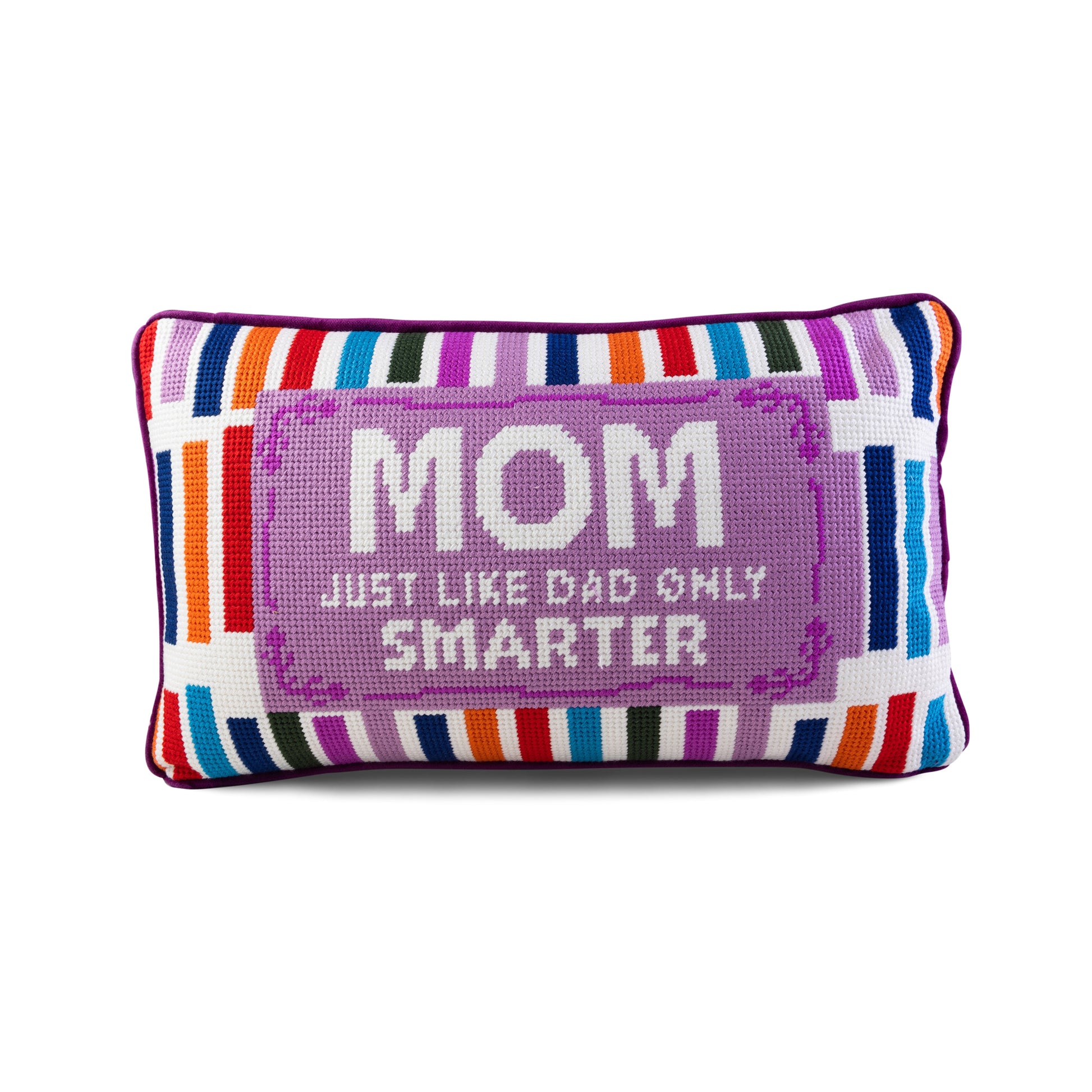 Mom Rules Needlepoint Pillow - Osadia Concept Store