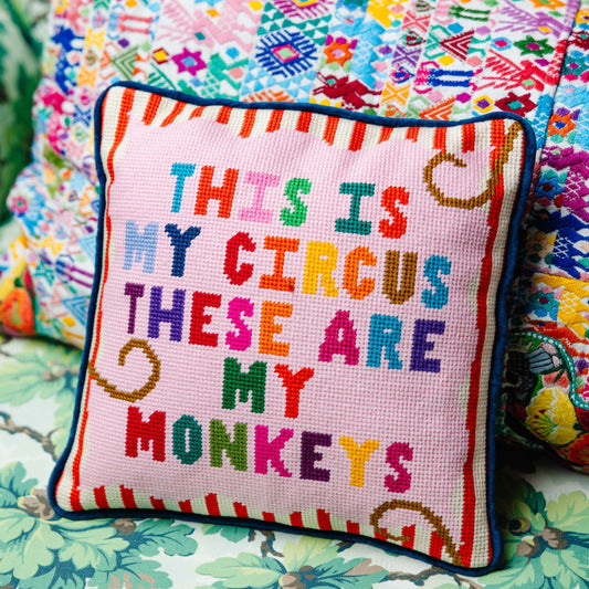 My Circus Needlepoint Pillow - Osadia Concept Store