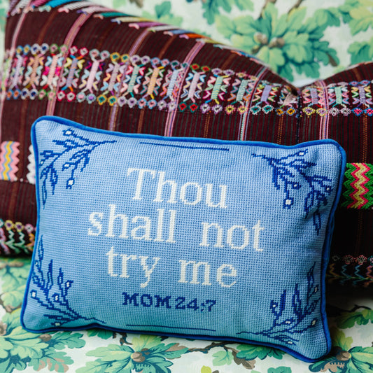 Try Me Needlepoint Pillow - Osadia Concept Store
