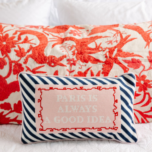 Paris Needlepoint Pillow - Osadia Concept Store