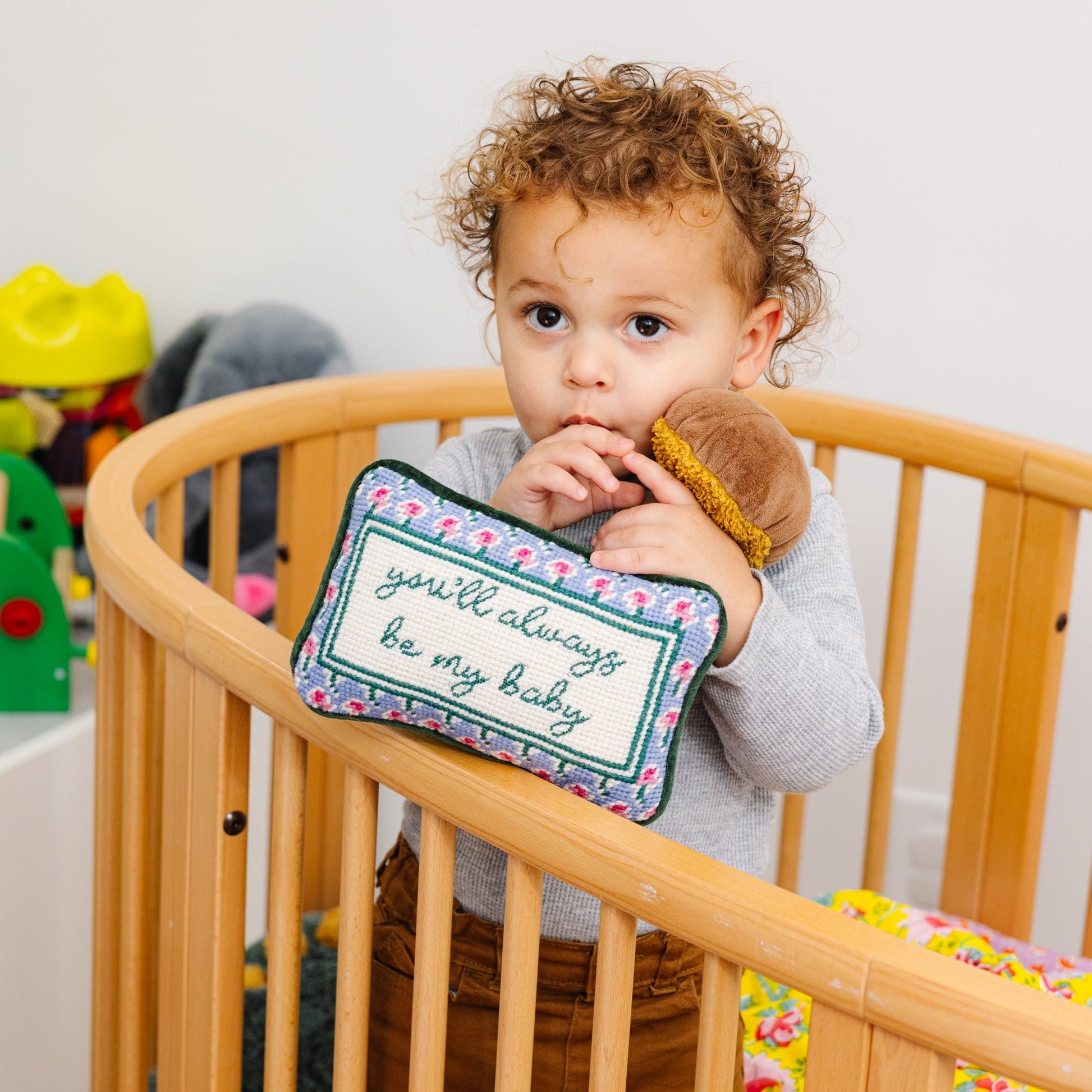 Be My Baby Mini Needlepoint Pillow - Osadia Concept Store