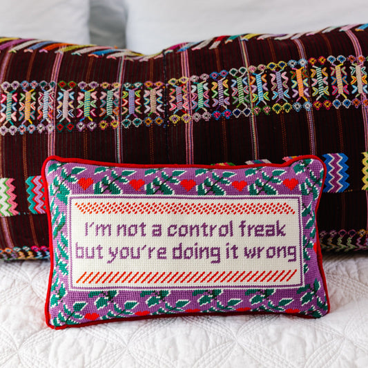 Control Freak Needlepoint Pillow - Osadia Concept Store