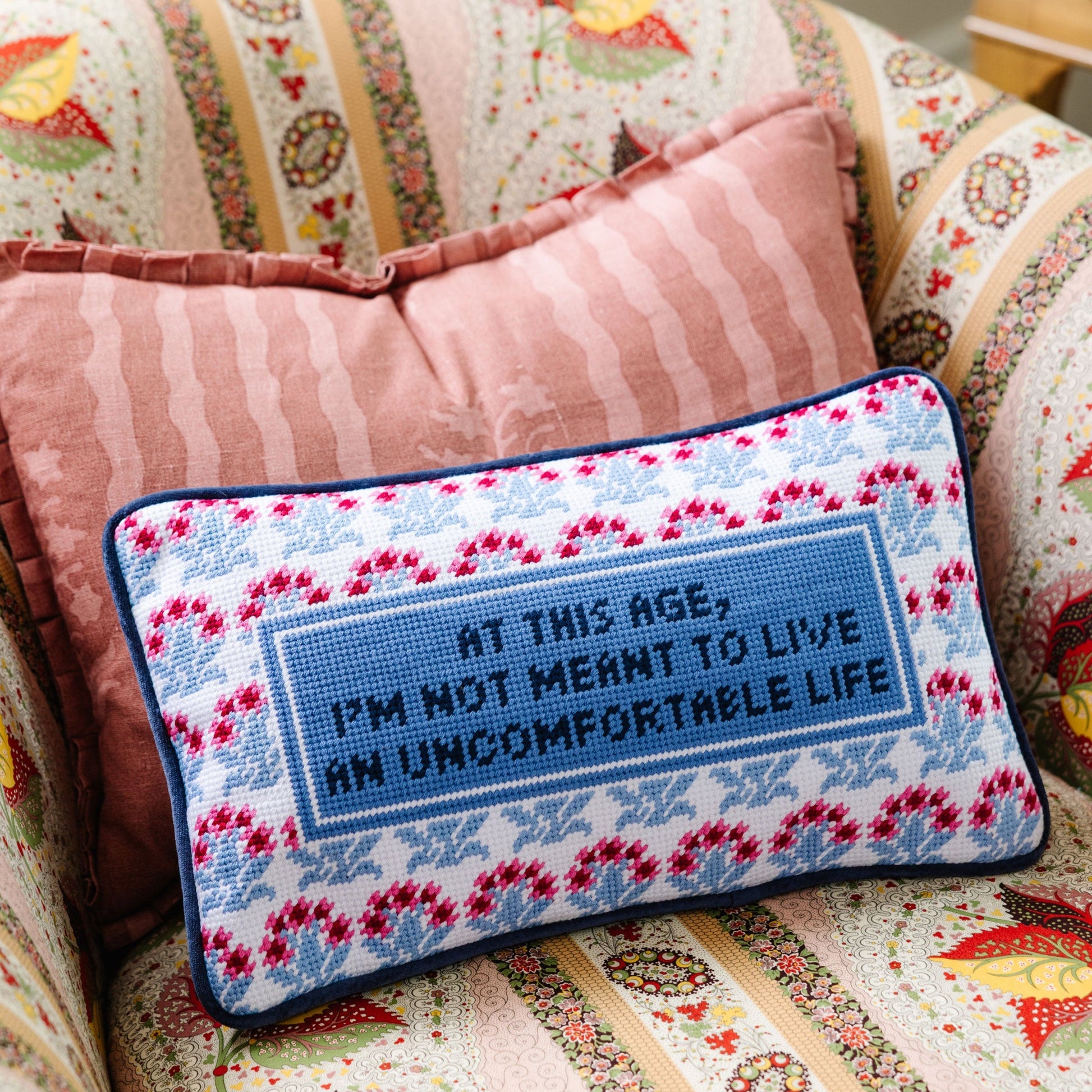 Uncomfortable Needlepoint Pillow - Osadia Concept Store