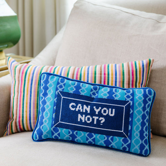 Can You Not Needlepoint Pillow