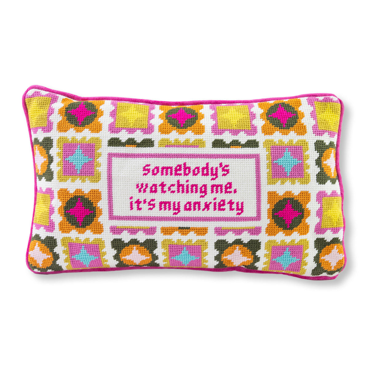 Watching Me Needlepoint Pillow - Osadia Concept Store