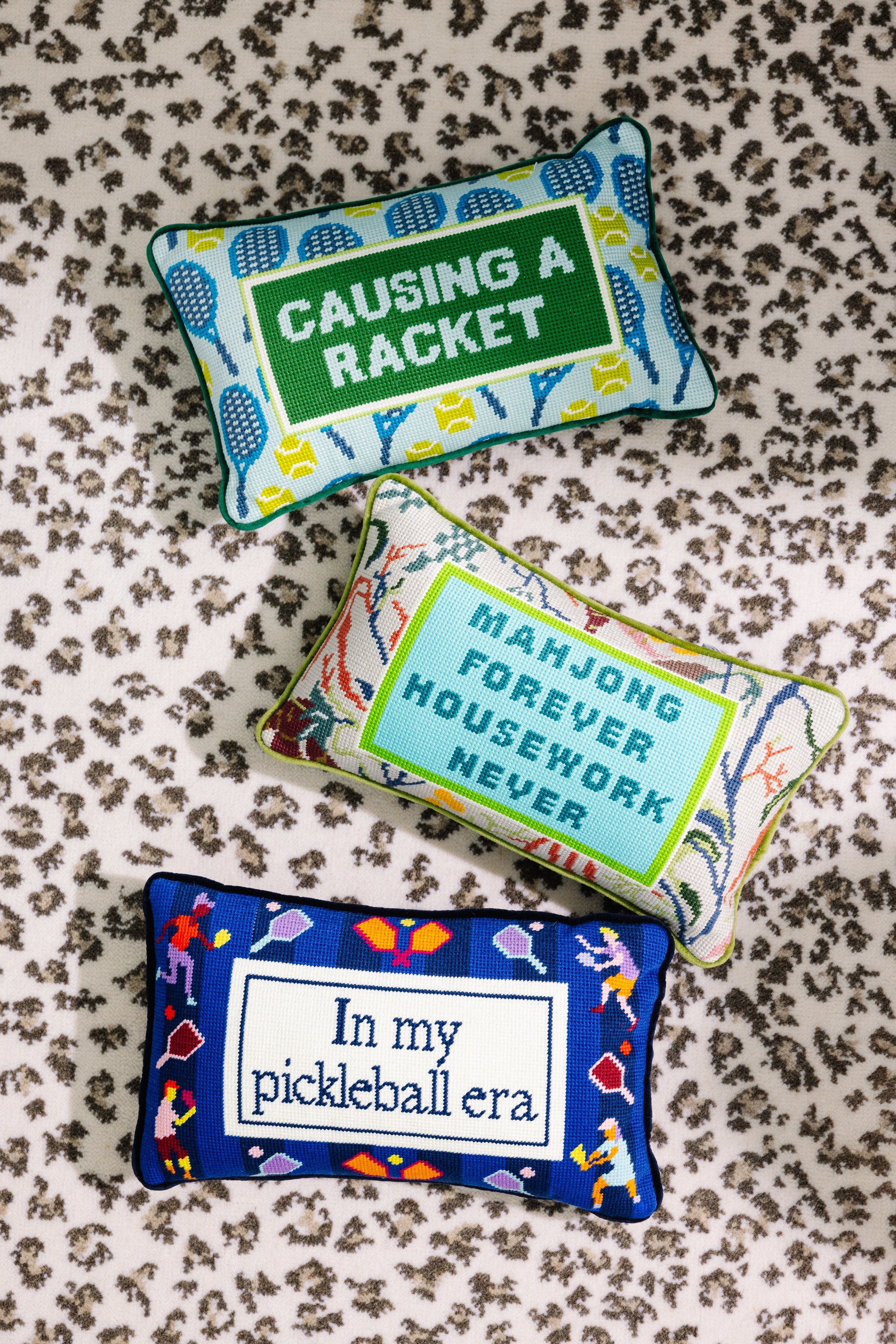 Pickleball Era Needlepoint Pillow - Osadia Concept Store