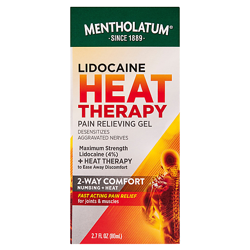 Mentholatum Pain Relief Gel, Heat, Maximum Strength, Lidocaine