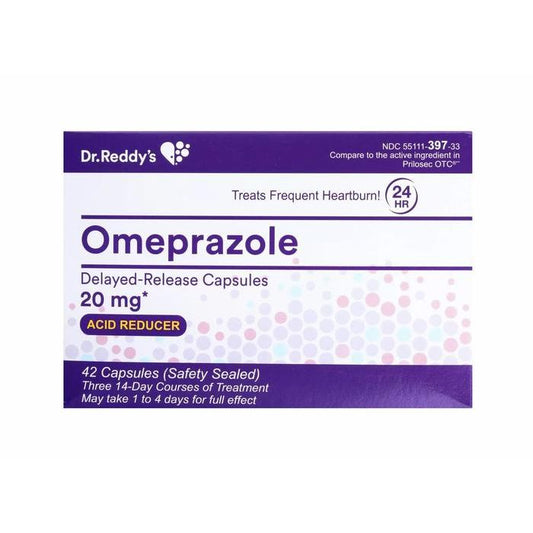 Dr. Reddys Reddy'a Omeprazole 20 Mg Delayed-release 42 Capsules 9/21
