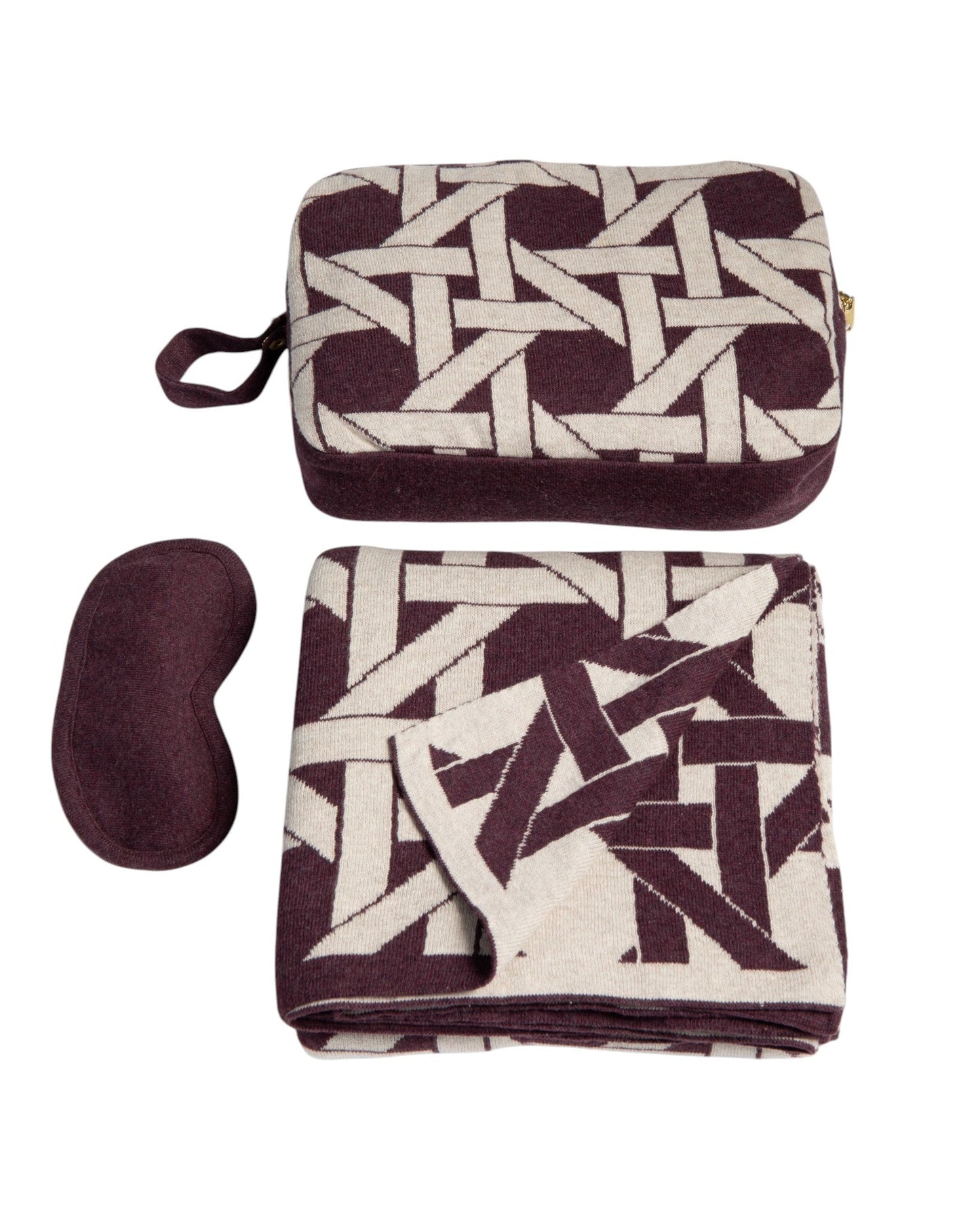 Riti Organic Cotton Travel Blanket and Eye Mask Set