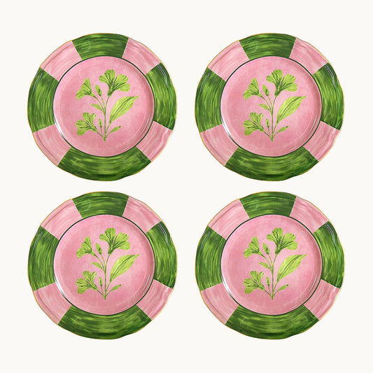 S/4 Josephine Pink Dinner Plate