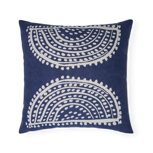 Radiance oversized Sunburst motif print square pillow cover
