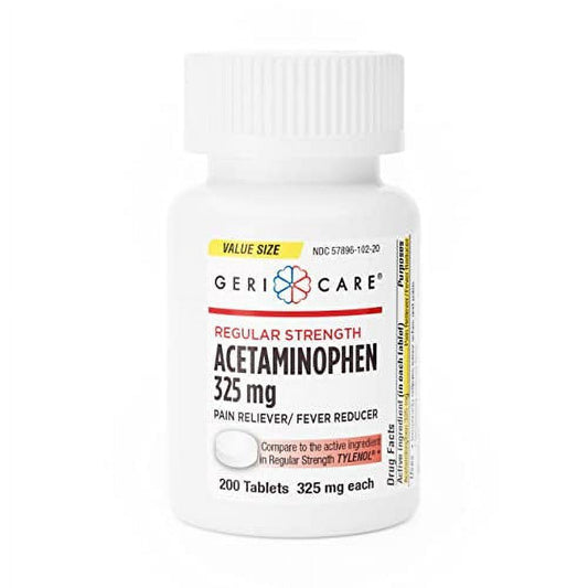 GeriCare Acetaminophen Regular Strength Pain Relief (200 Count (Pack Of 1))