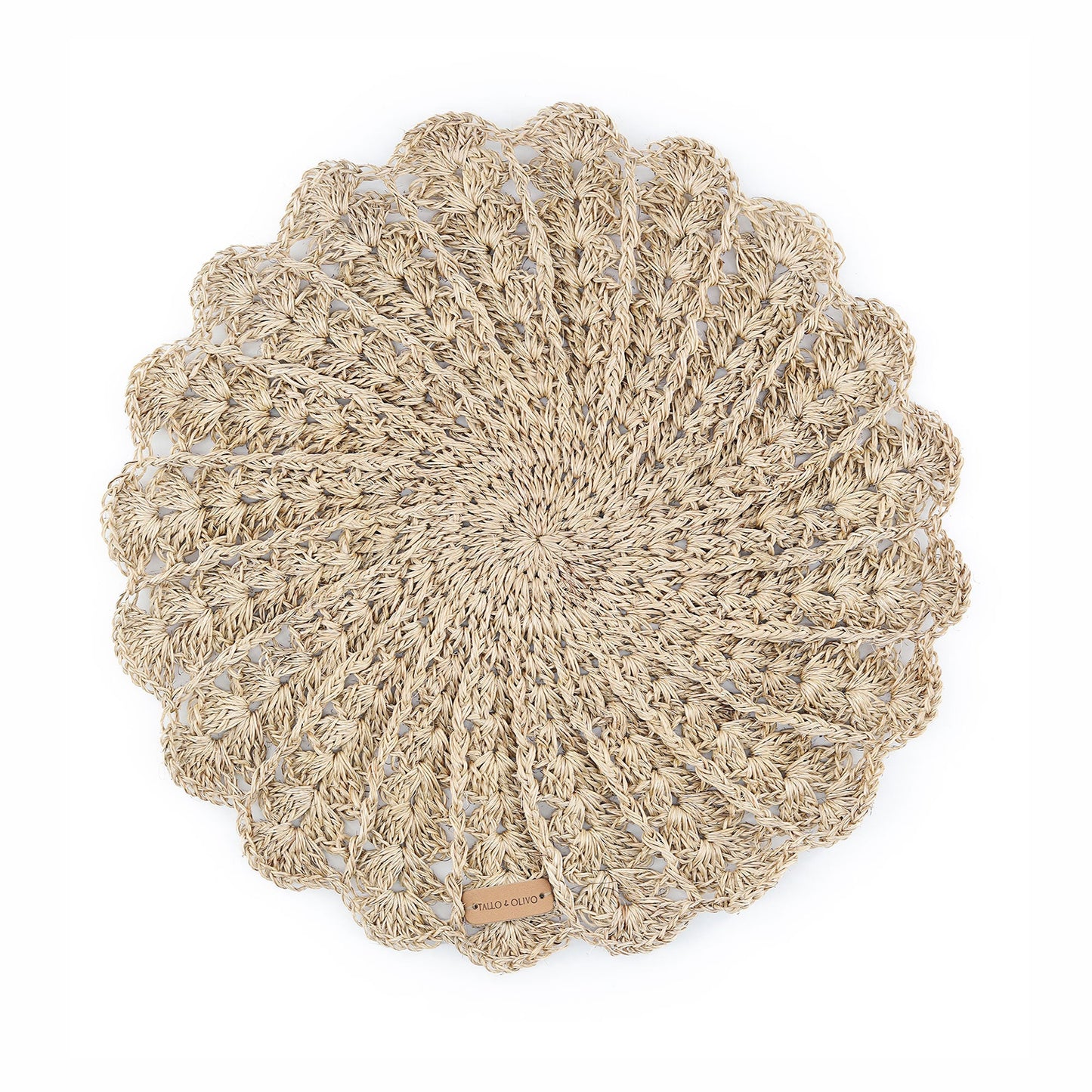 S/4  Hand Crocheted Round Placemat - Gio