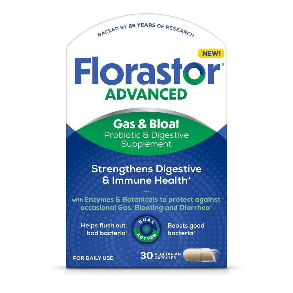 Florastor Advanced Gas & Bloat Probiotic & Digestive Supplement