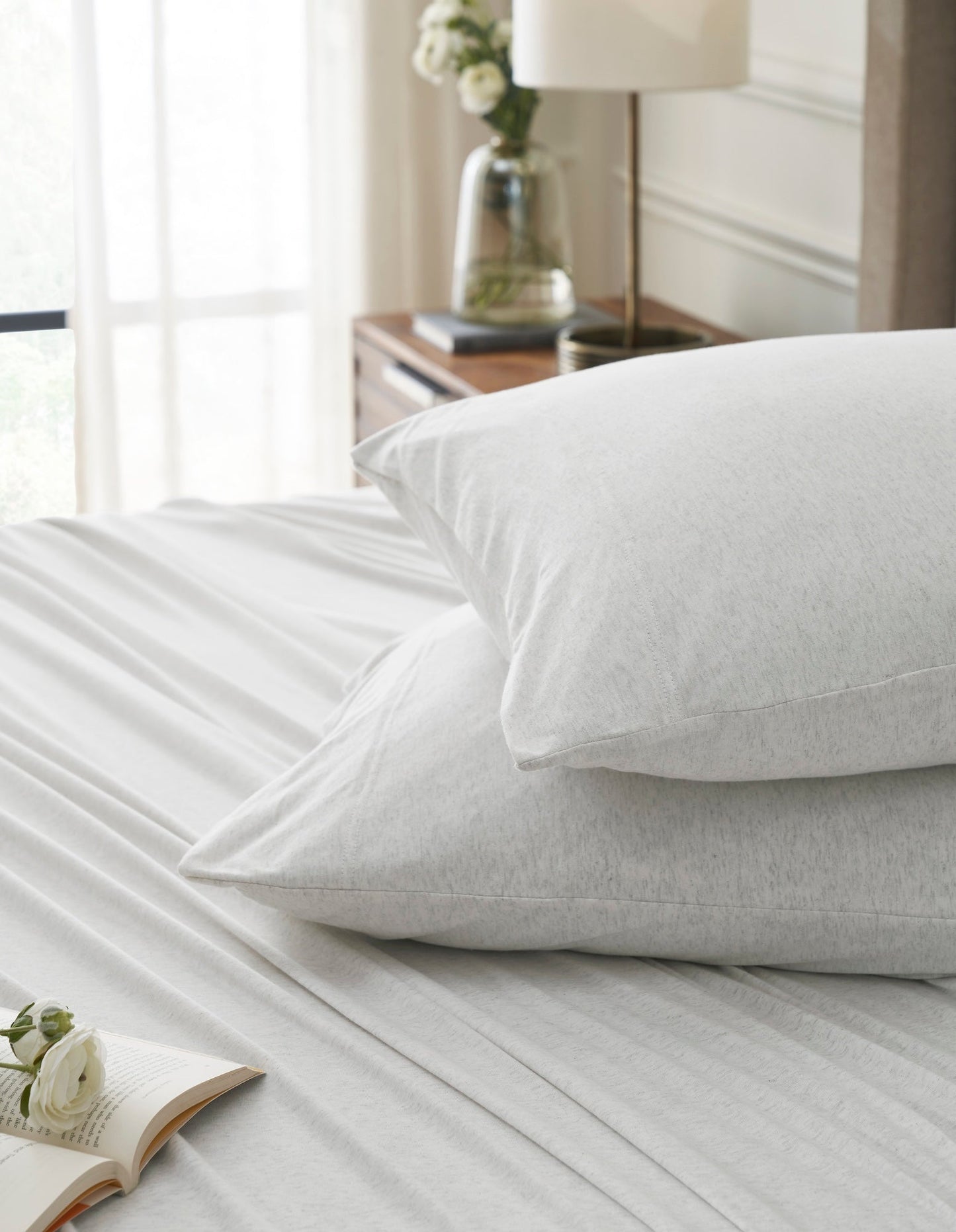 Halston Cotton Melange Jersey Sheet Set