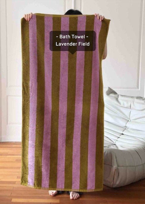 Ultra Soft Absorbent Terra Stripe Bath Towel