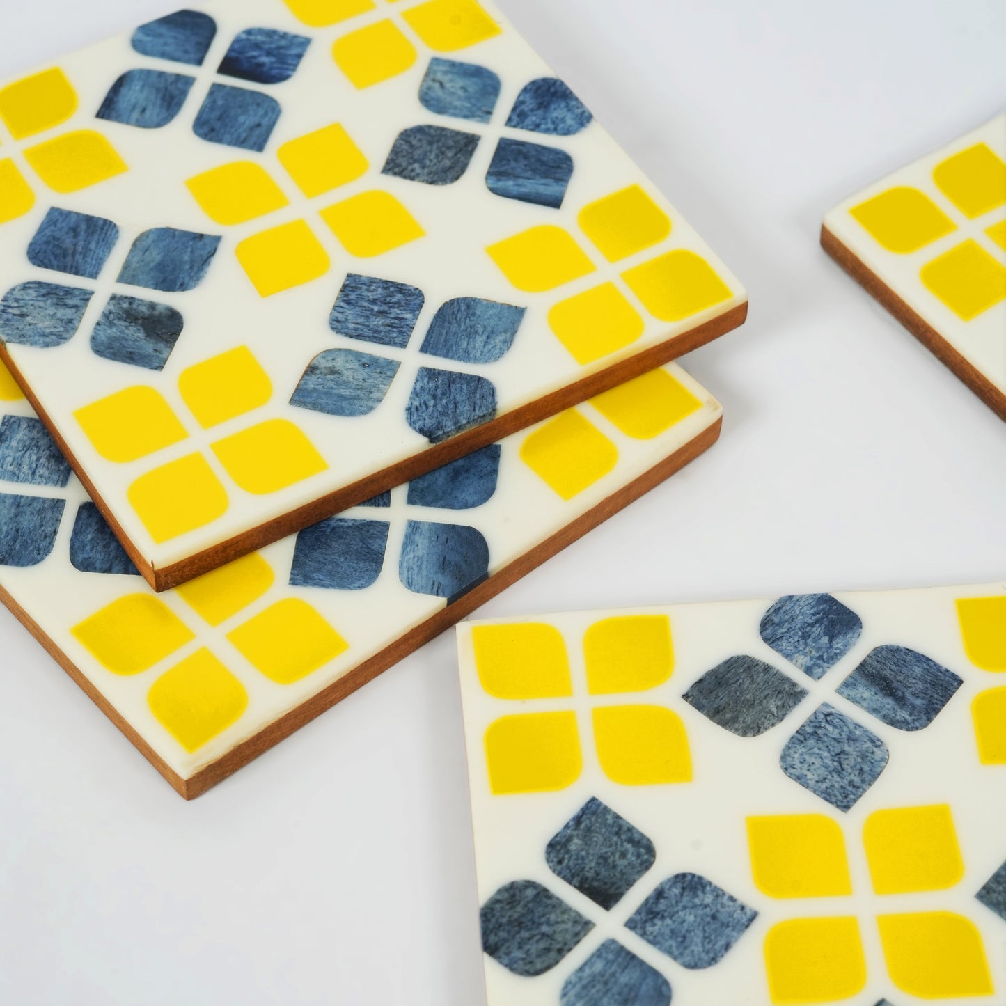 Marigold Mosaic Inlay Coasters