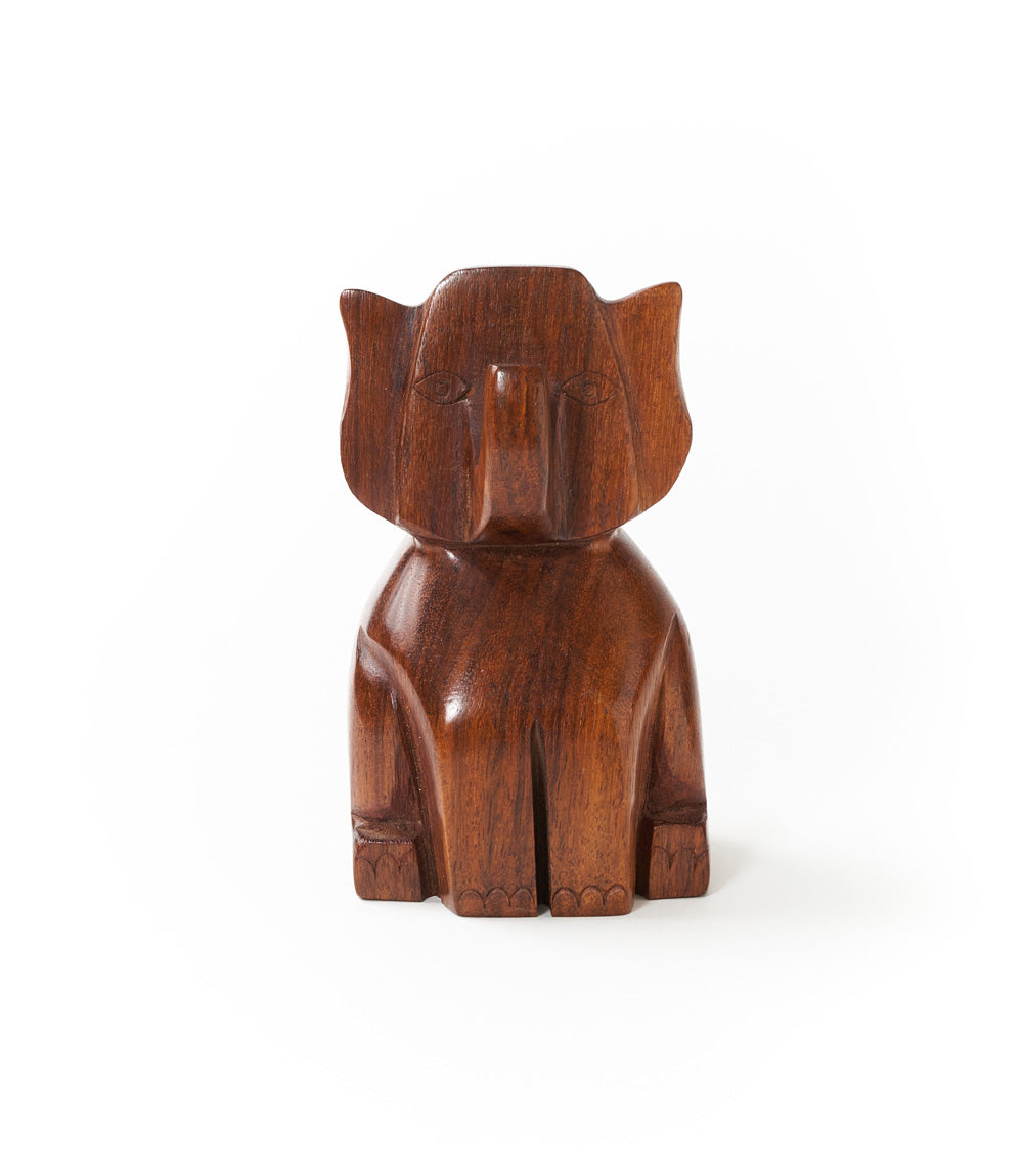 Trunk Up Elephant Eyeglass Holder Stand - Hand Carved Wood - Osadia Concept Store