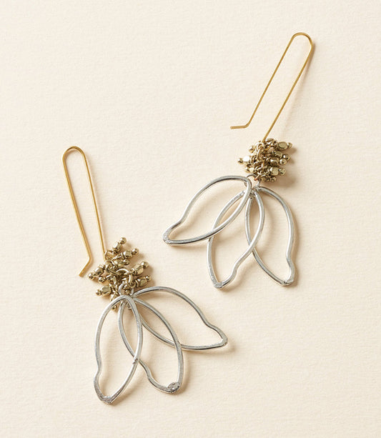 Kairavini Lotus Petal Drop Earrings - Osadia Concept Store