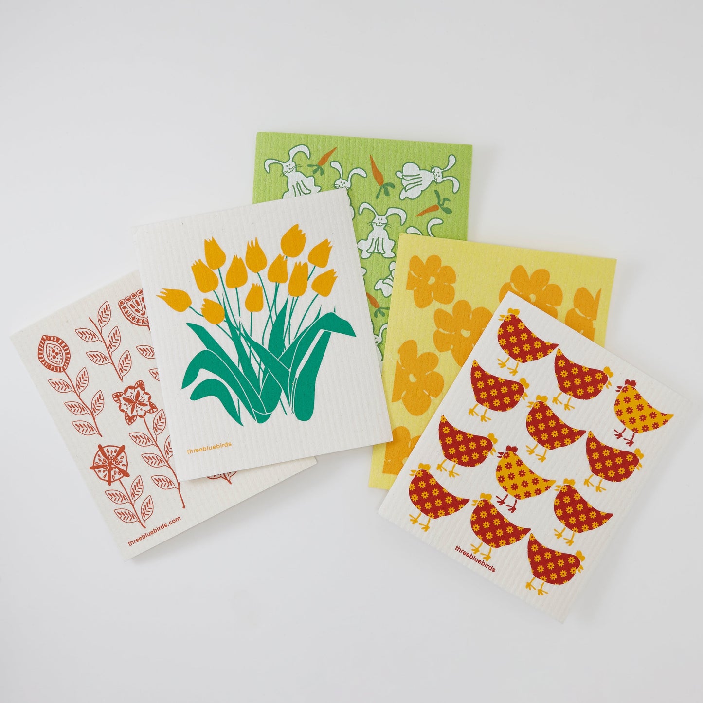 Springtime Bundle (5 Swedish dishcloths)