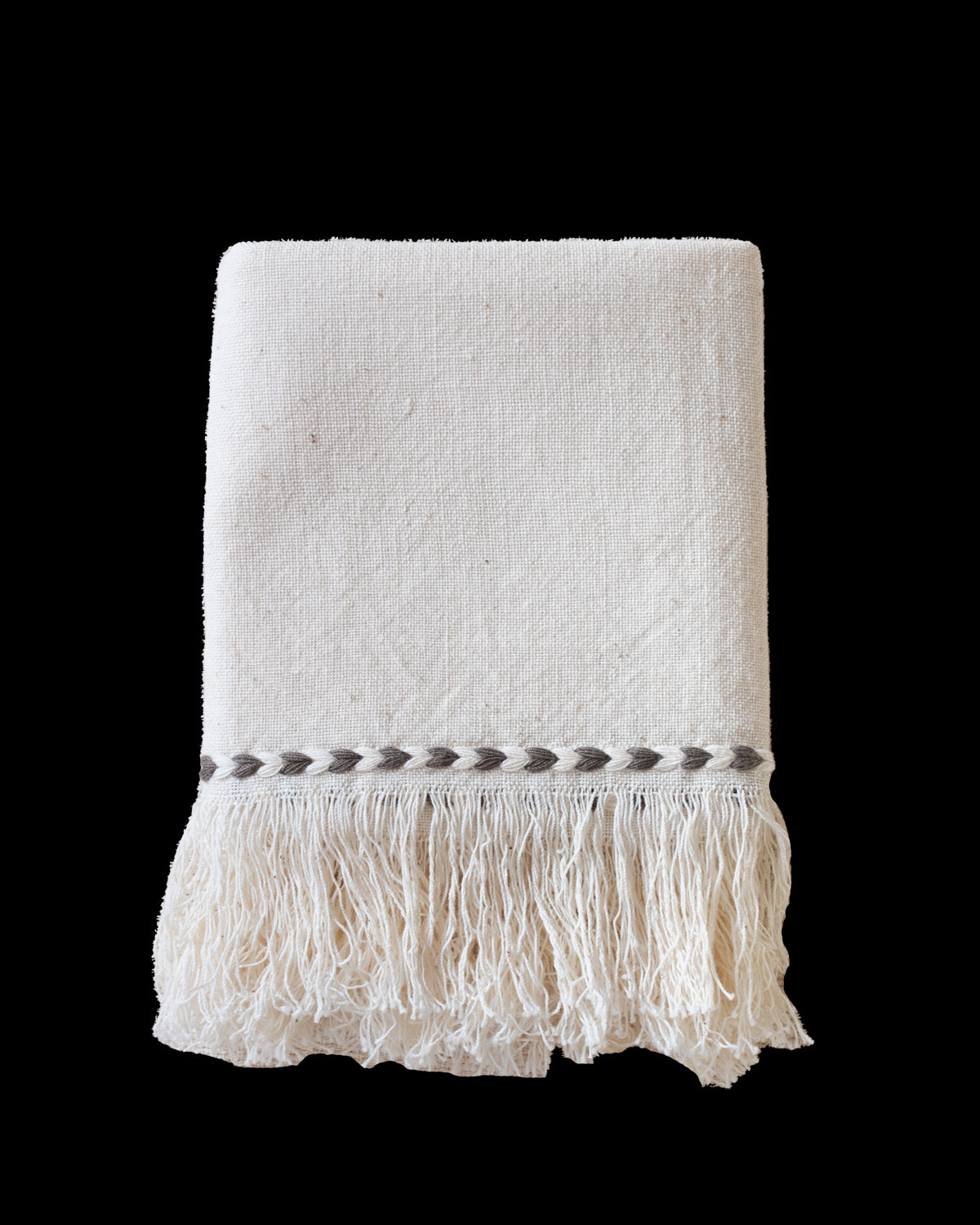 Gray Braid Detail Napkin | Set of 2