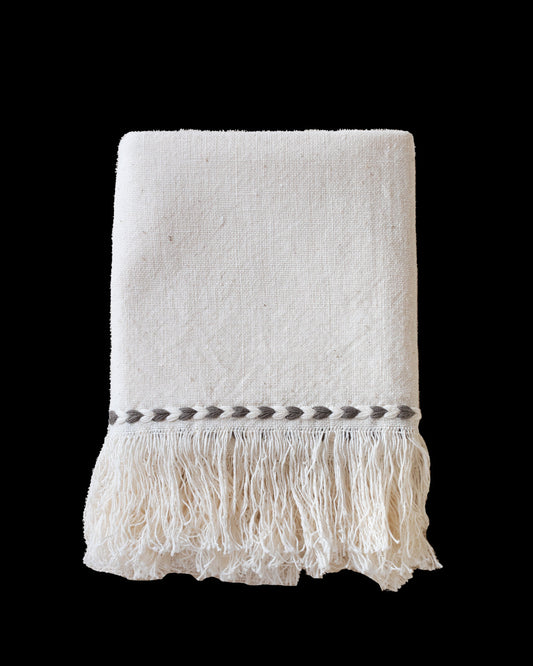 Gray Braid Detail Napkin | Set of 2